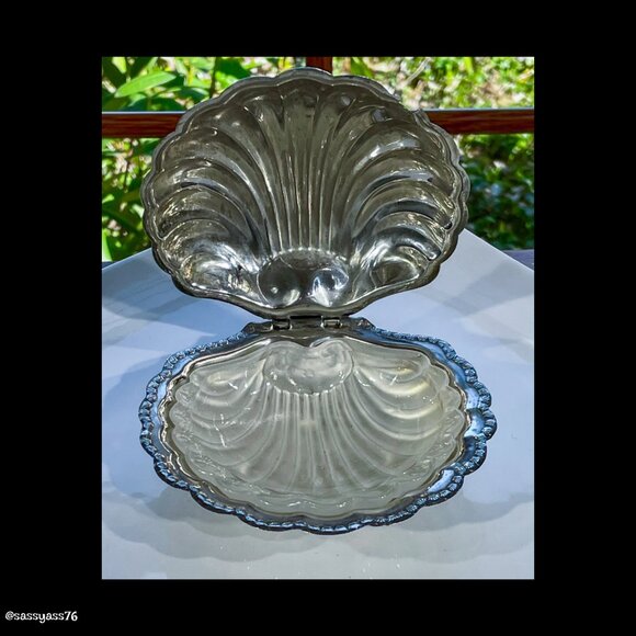 🆕VTG/ANTIQUE▪️3 Piece English Silver Plated Clam Shell Butter Caviar Jam Dishes - Picture 4 of 13
